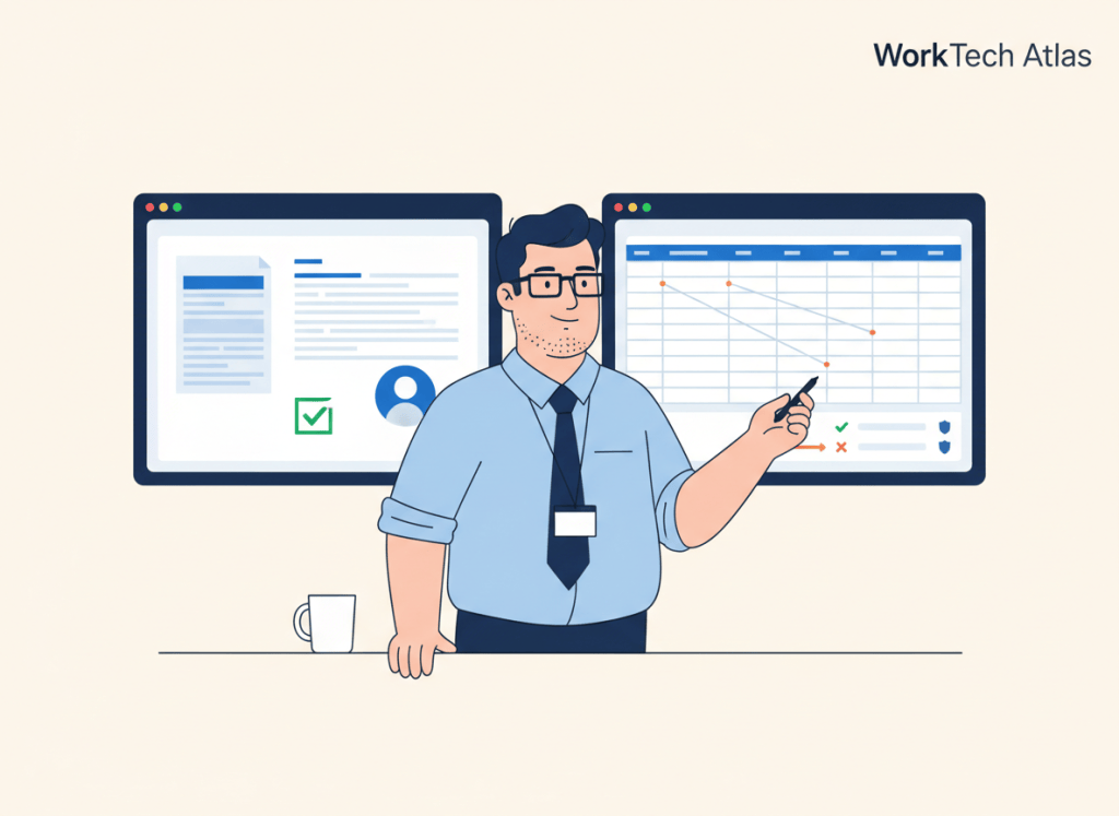 Bob compares a document-based Notion client intake process with a structured Airtable approval database and interface.