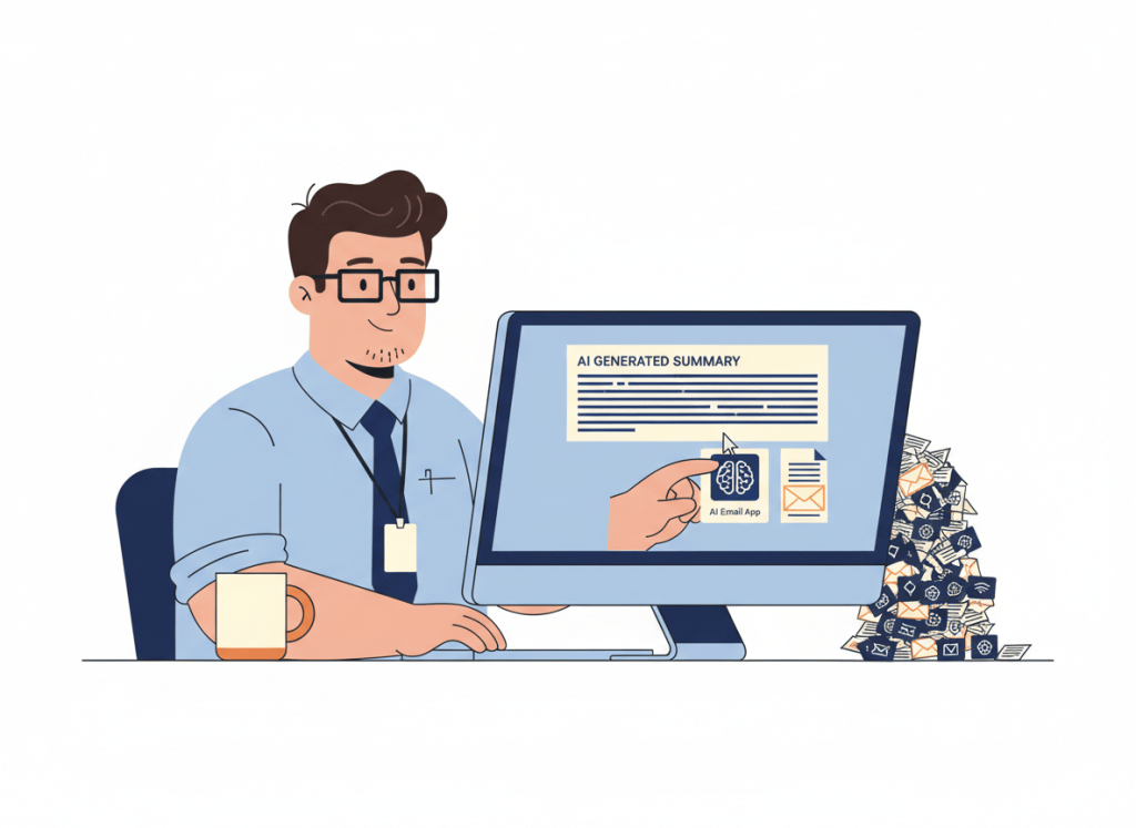 Bob notices unresolved follow-up emails even though his inbox already has an AI-generated summary.