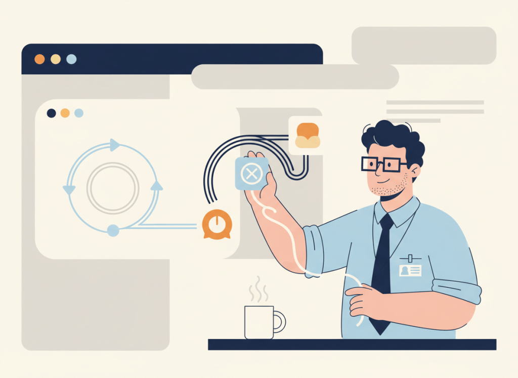 Bob removes a duplicate automation after finding the same workflow running both inside a project tool and through an external automation platform.